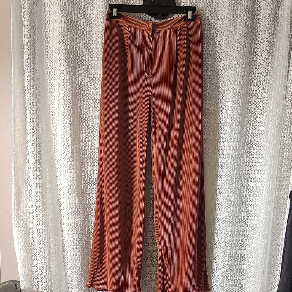 Nasty Gal Rust Pleated Pants